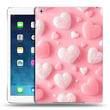 Силиконовый чехол на Ipad Air с принтом Сердечки