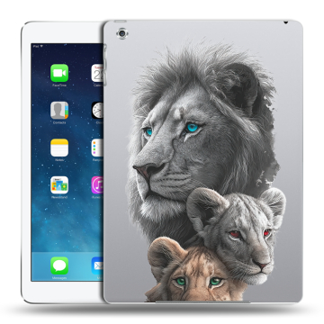 Силиконовый чехол на Ipad Air с принтом Львы