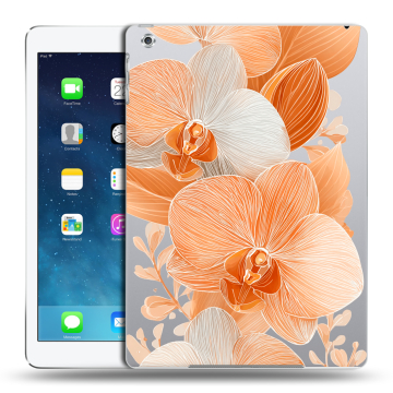 Силиконовый чехол на Ipad Air с принтом Бежевые цветы