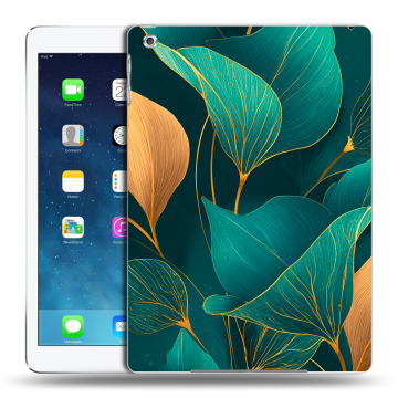 Силиконовый чехол на Ipad Air с принтом Листья и золото