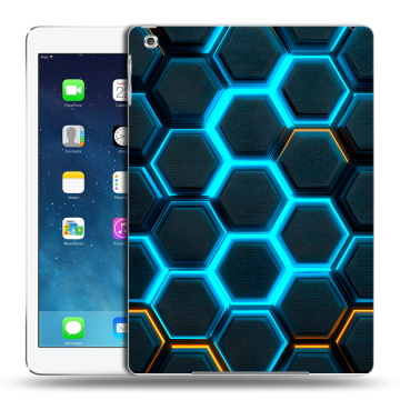 Силиконовый чехол на Ipad Air с принтом Неоновые соты