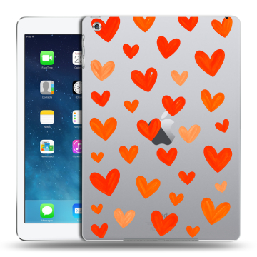 Силиконовый чехол на Ipad Air с принтом Сердечки