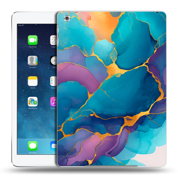 Силиконовый чехол на Ipad Air с принтом Мрамор блестки