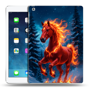 Силиконовый чехол на Ipad Air с принтом Новый год коня