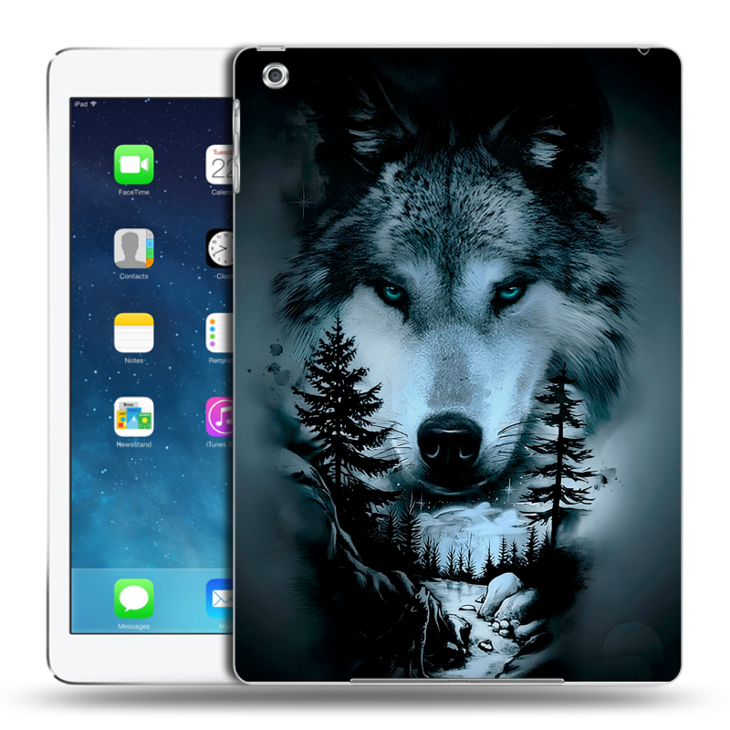 Силиконовый чехол на Ipad Air с принтом Лесной волк Силиконовый чехол на Ipad Air с принтом Лесной волк