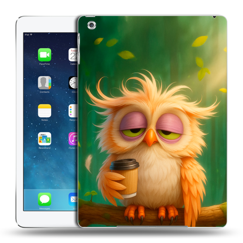 Силиконовый чехол на Ipad Air с принтом сова Силиконовый чехол на Ipad Air с принтом сова
