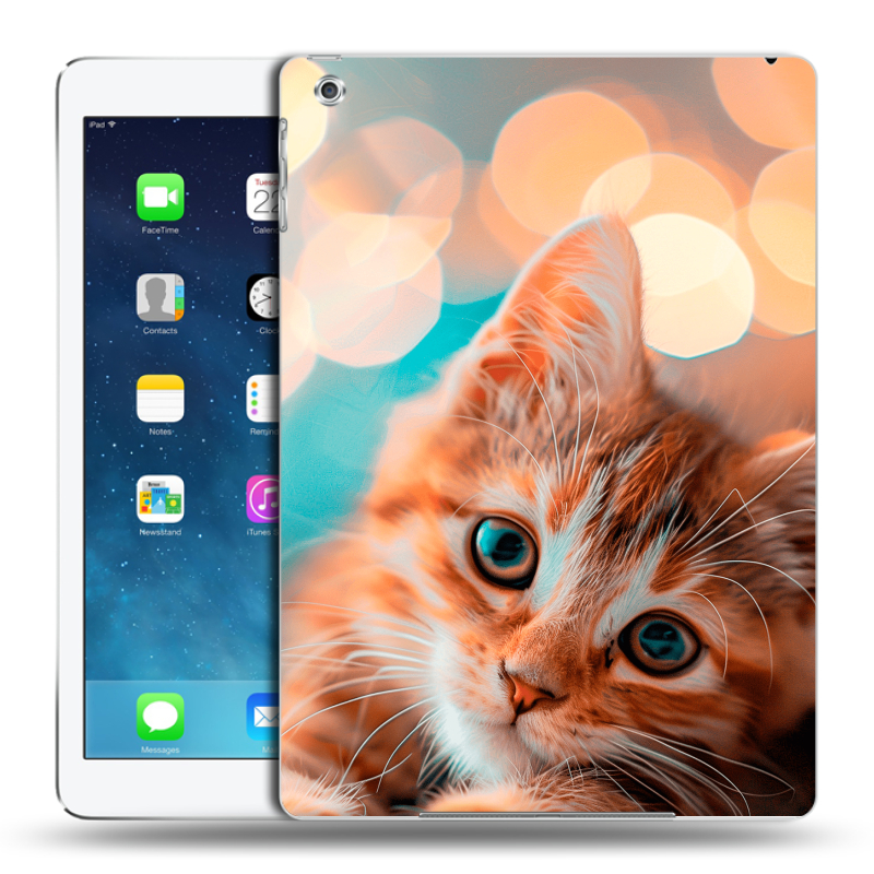 Силиконовый чехол на Ipad Air с принтом котик Силиконовый чехол на Ipad Air с принтом котик