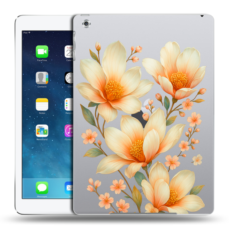 Силиконовый чехол на Ipad Air с принтом Цветы Силиконовый чехол на Ipad Air с принтом Цветы