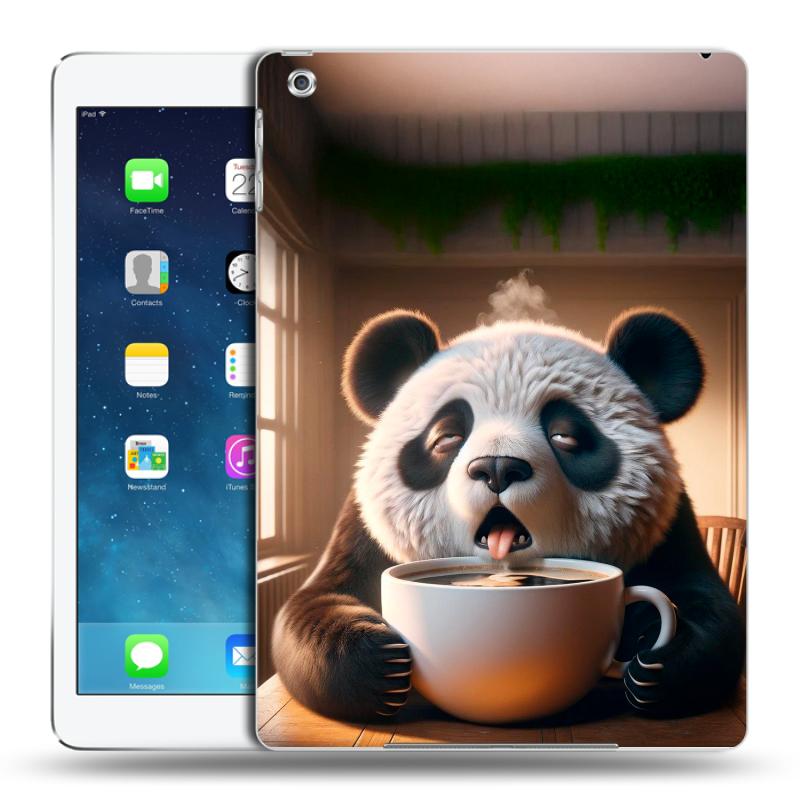 Силиконовый чехол на Ipad Air с принтом смешная панда Силиконовый чехол на Ipad Air с принтом смешная панда