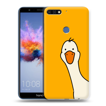 Силиконовый противоударный чехол на Huawei Honor 7C с принтом Утка