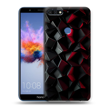 Силиконовый противоударный чехол на Huawei Honor 7C с принтом Абстракция Силиконовый противоударный чехол на Huawei Honor 7C с принтом Абстракция