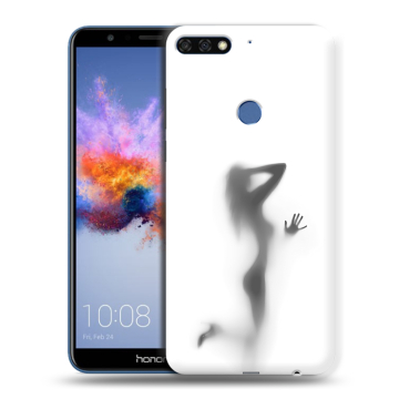 Силиконовый противоударный чехол на Huawei Honor 7C с принтом Силуэт