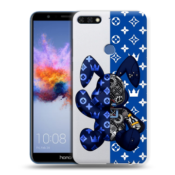 Силиконовый противоударный чехол на Huawei Honor 7C с принтом Луи робот