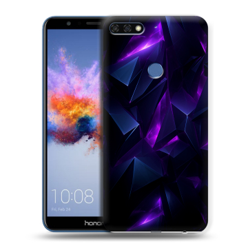 Силиконовый противоударный чехол на Huawei Honor 7C с принтом Абстракиция