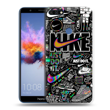 Силиконовый противоударный чехол на Huawei Honor 7C с принтом Найк