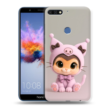 Силиконовый противоударный чехол на Huawei Honor 7C с принтом Куроми Kuromi Силиконовый противоударный чехол на Huawei Honor 7C с принтом Куроми Kuromi