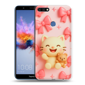 Силиконовый противоударный чехол на Huawei Honor 7C с принтом для девочек
