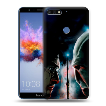 Силиконовый противоударный чехол на Huawei Honor 7C с принтом Гарри Поттер Harry Potter