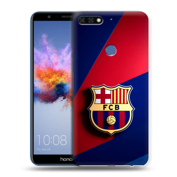 Силиконовый противоударный чехол на Huawei Honor 7C с принтом Барселона Barcelona