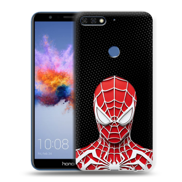Силиконовый противоударный чехол на Huawei Honor 7C с принтом человек паук spiderman