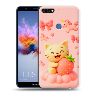 Силиконовый противоударный чехол на Huawei Honor 7C с принтом для девочек