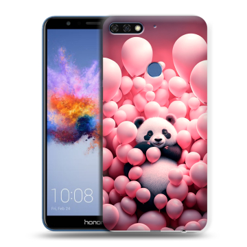 Силиконовый противоударный чехол на Huawei Honor 7C с принтом Панда
