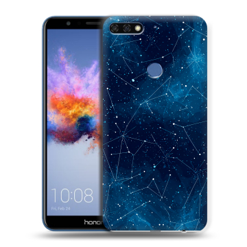 Силиконовый противоударный чехол на Huawei Honor 7C с принтом Космос звезды