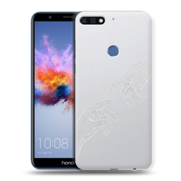Силиконовый противоударный чехол на Huawei Honor 7C с принтом Сотворение мира