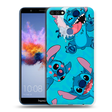 Силиконовый противоударный чехол на Huawei Honor 7C с принтом Лило и Стич