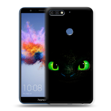Силиконовый противоударный чехол на Huawei Honor 7C с принтом Как приручить дракона Силиконовый противоударный чехол на Huawei Honor 7C с принтом Как приручить дракона