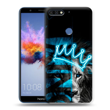 Силиконовый противоударный чехол на Huawei Honor 7C с принтом Король лев