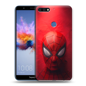 Силиконовый противоударный чехол на Huawei Honor 7C с принтом Spiderman Человек паук Силиконовый противоударный чехол на Huawei Honor 7C с принтом Spiderman Человек паук