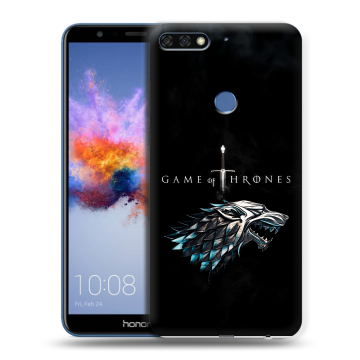 Силиконовый противоударный чехол на Huawei Honor 7C с принтом Игра Престолов Game Thrones