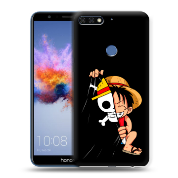 Силиконовый противоударный чехол на Huawei Honor 7C с принтом One Piece Ван Пис