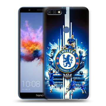 Силиконовый противоударный чехол на Huawei Honor 7C с принтом Chelsea Челси