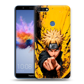 Силиконовый противоударный чехол на Huawei Honor 7C с принтом Naruto Наруто Силиконовый противоударный чехол на Huawei Honor 7C с принтом Naruto Наруто
