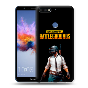 Силиконовый противоударный чехол на Huawei Honor 7C с принтом PUGB ПАГБ Силиконовый противоударный чехол на Huawei Honor 7C с принтом PUGB ПАГБ