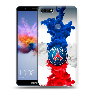 Силиконовый противоударный чехол на Huawei Honor 7C с принтом PSG ПСЖ