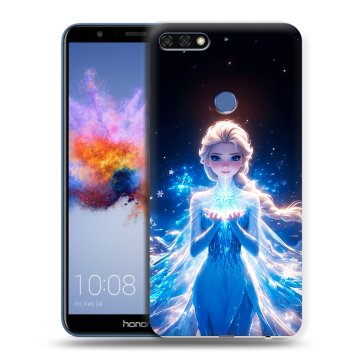 Силиконовый противоударный чехол на Huawei Honor 7C с принтом Холодное сердце Frozen Силиконовый противоударный чехол на Huawei Honor 7C с принтом Холодное сердце Frozen