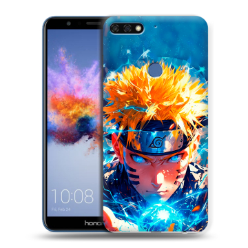 Силиконовый противоударный чехол на Huawei Honor 7C с принтом Аниме Наруто Naruto