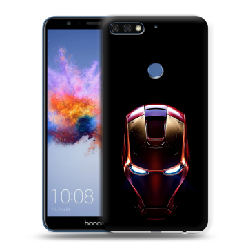 Силиконовый противоударный чехол на Huawei Honor 7C с принтом IronMan Железный человек Силиконовый противоударный чехол на Huawei Honor 7C с принтом IronMan Железный человек