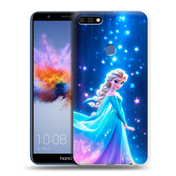 Силиконовый противоударный чехол на Huawei Honor 7C с принтом Холодное сердце Frozen Силиконовый противоударный чехол на Huawei Honor 7C с принтом Холодное сердце Frozen