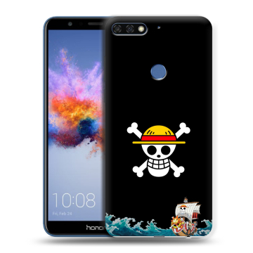 Силиконовый противоударный чехол на Huawei Honor 7C с принтом One Piece Ван Пис Силиконовый противоударный чехол на Huawei Honor 7C с принтом One Piece Ван Пис