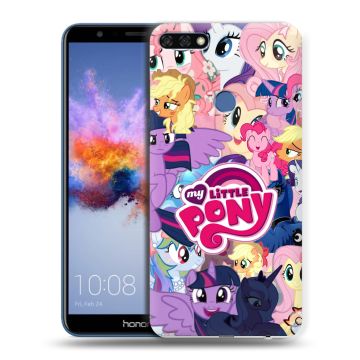 Силиконовый противоударный чехол на Huawei Honor 7C с принтом My little pony Дружба чудо