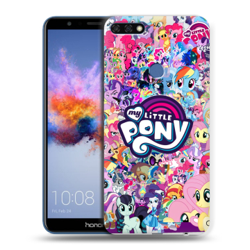 Силиконовый противоударный чехол на Huawei Honor 7C с принтом My little pony Дружба чудо Силиконовый противоударный чехол на Huawei Honor 7C с принтом My little pony Дружба чудо