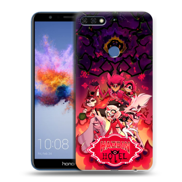Силиконовый противоударный чехол на Huawei Honor 7C с принтом Hazbin Hotel Отель Хазбин Силиконовый противоударный чехол на Huawei Honor 7C с принтом Hazbin Hotel Отель Хазбин