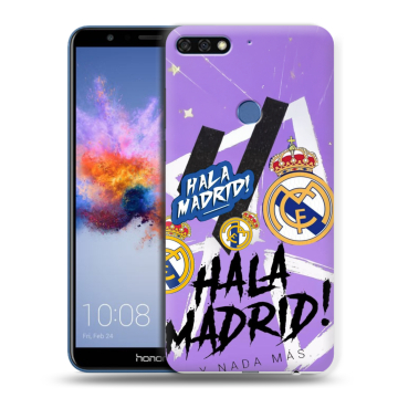 Силиконовый противоударный чехол на Huawei Honor 7C с принтом Real Madrid Реал Мадрид Силиконовый противоударный чехол на Huawei Honor 7C с принтом Real Madrid Реал Мадрид