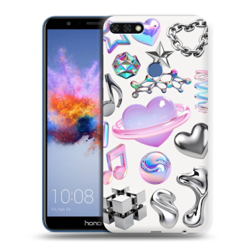Силиконовый противоударный чехол на Huawei Honor 7C с принтом Y2K