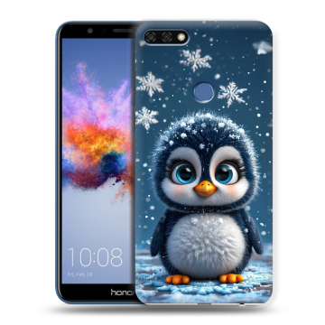 Силиконовый противоударный чехол на Huawei Honor 7C с принтом Новый год Силиконовый противоударный чехол на Huawei Honor 7C с принтом Новый год