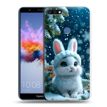 Силиконовый противоударный чехол на Huawei Honor 7C с принтом Новый год Силиконовый противоударный чехол на Huawei Honor 7C с принтом Новый год